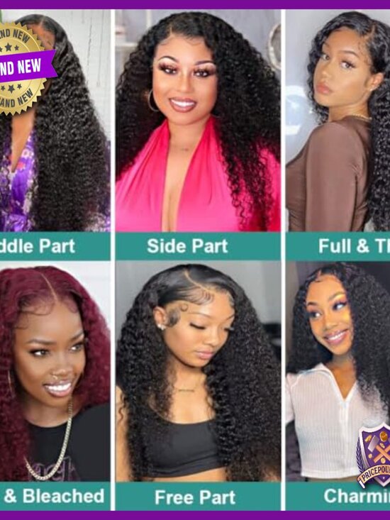 22 Inch Kinky Curly Lace Front Wig 180% Density Glueless Human Hair